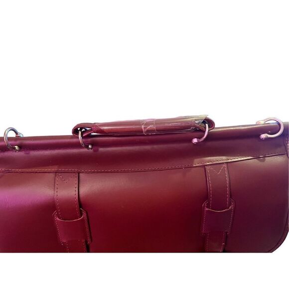 NWT Siamod Signorini Leather Double Compartment Laptop Case - Picture 6 of 12